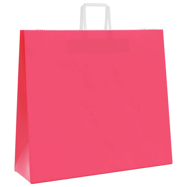 vidaXL Sacchetti di Carta 50 pz con Manici Rosa 54x15x49 cm