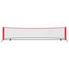vidaXL Rete da tennis Nero e Rosso 396 x 92 x 87 cm Poliestere