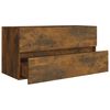 vidaXL Mobile Sottolavabo Rovere Fumo 90x38,5x45 cm Legno Multistrato