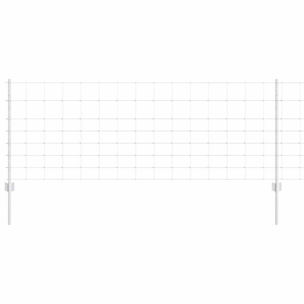 vidaXL Recinzione con Posto Argento 0,8 x 50 m Acciaio