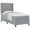 vidaXL Letto a molle con materasso Grigio chiaro 80 x 200 cm Tessuto