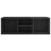vidaXL Panca Porta Scarpe Nero Lucido 105x35x35 cm Legno Multistrato
