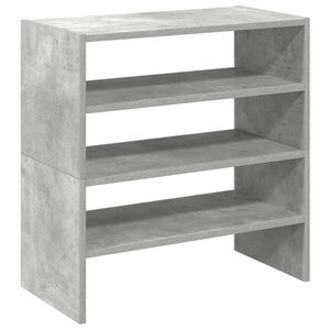 vidaXL Scarpiere 2 pz Impilabili Grigio Cemento 60x30x30,5 cm