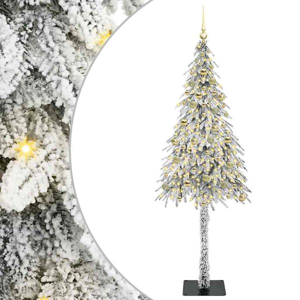 vidaXL Albero di Natale con 300 LED Bianco 210 cm PE e Acciaio