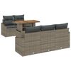 vidaXL Set Divano da Giardino 6 pz Grigio Poly Rattan