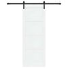 vidaXL Porta scorrevole Bianco e Nero 78 x 211 cm Pino massello