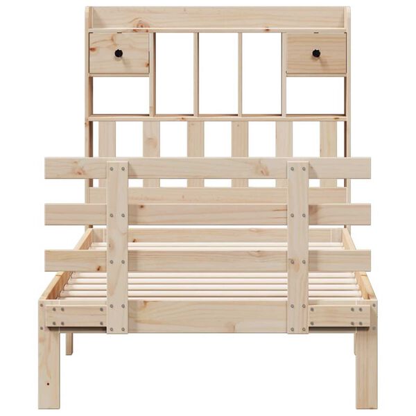 vidaXL Letto Libreria senza Materasso 100x200 cm in Legno di Pino