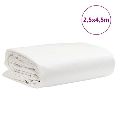 vidaXL Telone Bianco 2,5x4,5 m 650 g/m²