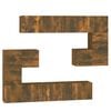 vidaXL Mobile Porta TV a Parete Rovere Fumo in Legno Multistrato