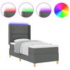 vidaXL Letto a molle con materasso Grigio 140 x 200 cm Tessuto