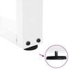 vidaXL Gambe per Tavolino da Caff&egrave; a Forma di V 2 pz Bianche 38x(42-43,3) cm Acciaio