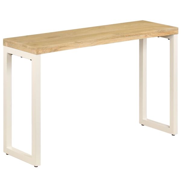 vidaXL Tavolo Consolle 120x35x76 cm Legno Massello di Mango e Acciaio