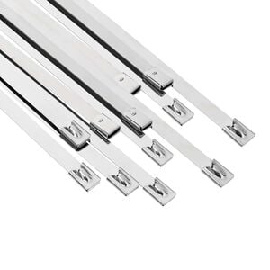 vidaXL Fascetta per Cavi 12 pz 7,9 x 600 mm Argento