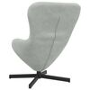 vidaXL Poltrona uovo Grigio chiaro 63 x 73 x 90 cm Velluto
