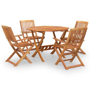 vidaXL Set da Pranzo per Giardino 5 pz in Legno Massello di Acacia