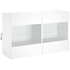 vidaXL Set Mobili TV a Muro 6 pz con Luci LED Bianco
