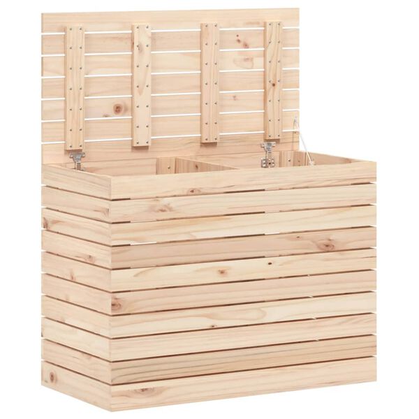 vidaXL Cesto per Bucato 88,5x44x66 cm Legno Massello Pino