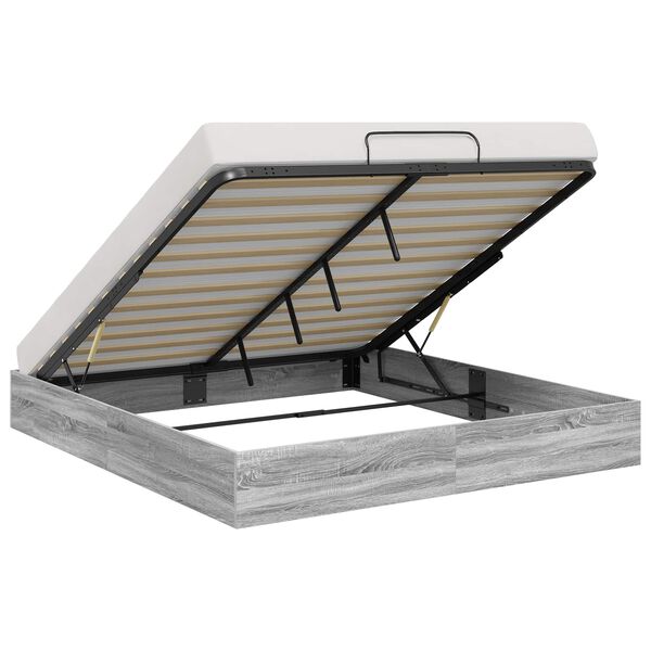 vidaXL Letto ottomano Sonoma grigia 203 x 180 x 25 cm