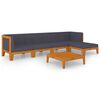 vidaXL Set Divani da Giardino 6 pz con Cuscini in Massello di Acacia