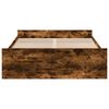 vidaXL Giroletto con Cassetti Rovere Fumo 120x190 cm Legno Multistrato