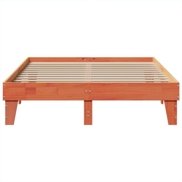 vidaXL Letto senza Materasso Marrone Cera 150x200 cm in Legno di Pino