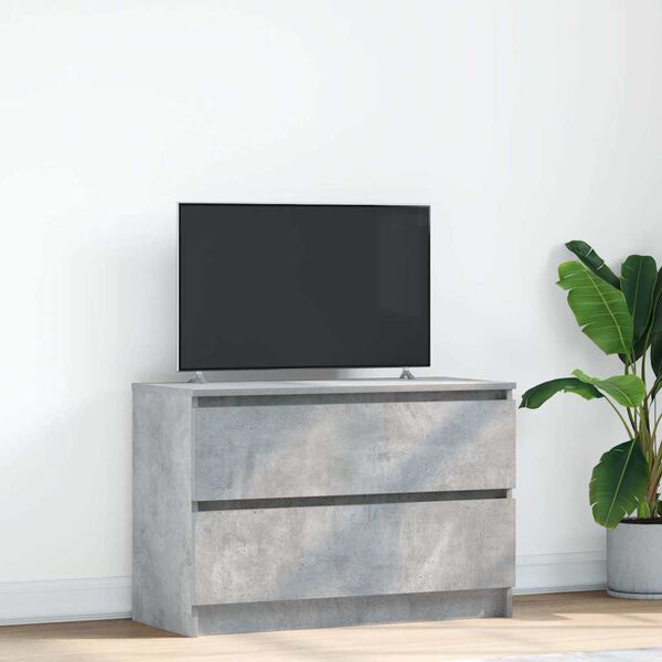 vidaXL Mobile Porta TV Grigio Cemento 80x35x54 cm in Legno Multistrato