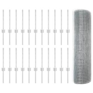 vidaXL Recinzione in rete saldata con pali 50 x 0,4 m Acciaio zincato