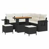 vidaXL Set Divano da Giardino 8 pz Nero polyrattan