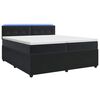 vidaXL Letto box spring con materasso Nero 200 x 200 cm Velluto
