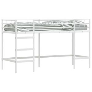 vidaXL Struttura del letto loft per bambini Bianco 75 x 190 cm Acciaio