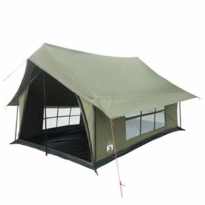 vidaXL Tenda Capanna Verde militare 340 x 246 x 210 cm Policotone