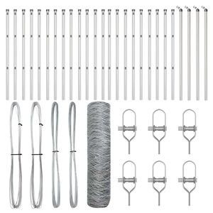 vidaXL Palo della recinzione Argento