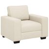 vidaXL Poltrona Sofa Beige 100 cm Tessuto misto lino