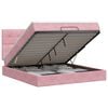 vidaXL Letto ottomano con materasso Rosa 140 x 200 cm Velluto