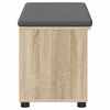 vidaXL Panca per ingresso con cuscino Rovere Sonoma 80 x 38 x 46 cm