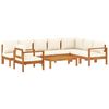 vidaXL Set Divano da Giardino 6 pz con Cuscini in Massello di Acacia