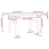 vidaXL Tavolino da Salotto Telaio a Y 80x50x40 cm Legno Pino e Acciaio