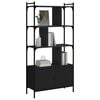 vidaXL Libreria con Ante Nera 76,5x30x154,5 cm Legno Multistrato