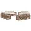 vidaXL Set Divano da Giardino 12 pcs Beige e Bianco Crema polyrattan