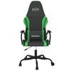 vidaXL Sedia da Gaming Nera e Verde in Similpelle