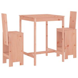 vidaXL Set da Bar da Giardino 3 pz in Legno Massello di Douglas