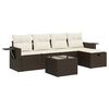vidaXL Set Divano da Giardino 6 pz con Cuscini Marrone in Polyrattan