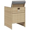 vidaXL Sedie da Giardino con Cuscini 4 pz Beige Misto in Polyrattan