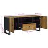 vidaXL Mobile TV 105x33,5x46cm Legno Massello Mango Legno Multistrato