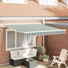 vidaXL Tenda da Sole Verde e Bianco 300 x 250 x 165 cm Poliestere