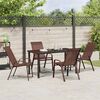 vidaXL Set da Pranzo per Giardino 5 pcs Marrone e Nero