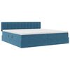 vidaXL Letto con Contenitore Blu Scuro 200 x 200 cm Velluto