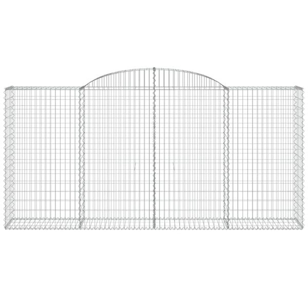 vidaXL Cesti Gabbioni ad Arco 11 pz 300x50x140/160 cm Ferro Zincato