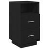 vidaXL Comodino con 2 Cassetti Nero 36x36x68 cm