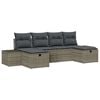 vidaXL Set Divano da Giardino 6 pz Grigio polyrattan